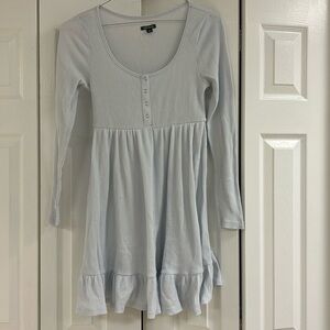 Wild fable, light blue cotton blend long sleeve dress size M